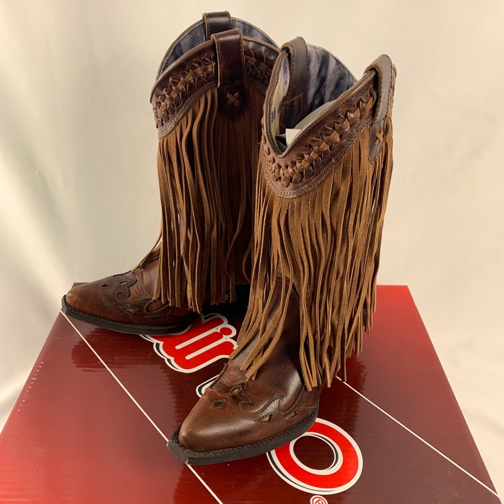 Dingo Fashion Cowgirl Boots with Suede Tassel